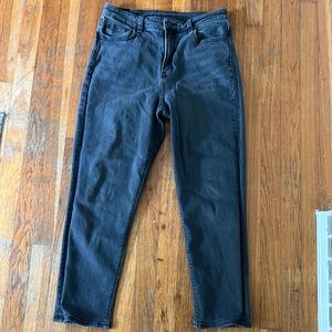 American Eagle Stretch Mom Jean black/grey color, Size 10 SHORT